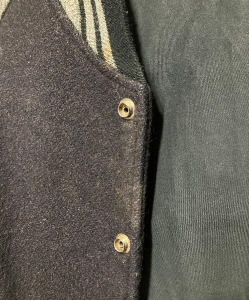 WARNER BROS（ワーナーブラザース）warner bros (ワーナーブラザース) ウールスタジャン グレー×ネイビー サイズ:Mの古着・服飾アイテム