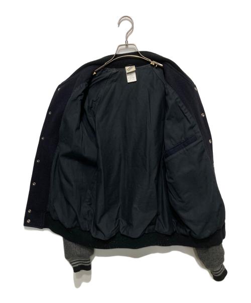 WARNER BROS（ワーナーブラザース）warner bros (ワーナーブラザース) ウールスタジャン グレー×ネイビー サイズ:Mの古着・服飾アイテム