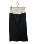ASTRAET (アストラット) ドローストリングコンビスカート ブラック×ホワイト：7000円
