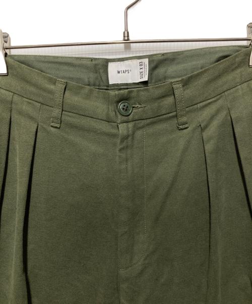 WTAPS（ダブルタップス）WTAPS (ダブルタップス) TUCK TROUSERS COTTON FLANNEL カーキ サイズ:03の古着・服飾アイテム
