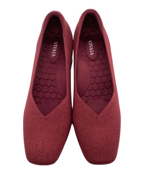 VIVAIA（ビバイア）VIVAIA (ビバイア) ニットパンプス レッド サイズ:37の古着・服飾アイテム