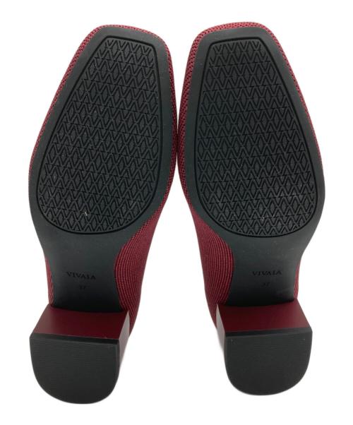 VIVAIA（ビバイア）VIVAIA (ビバイア) ニットパンプス レッド サイズ:37の古着・服飾アイテム