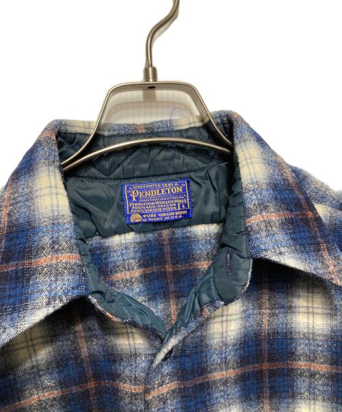PENDLETON（ペンドルトン）PENDLETON (ペンドルトン) 70s チェックネルシャツ ブルー サイズ:Lの古着・服飾アイテム