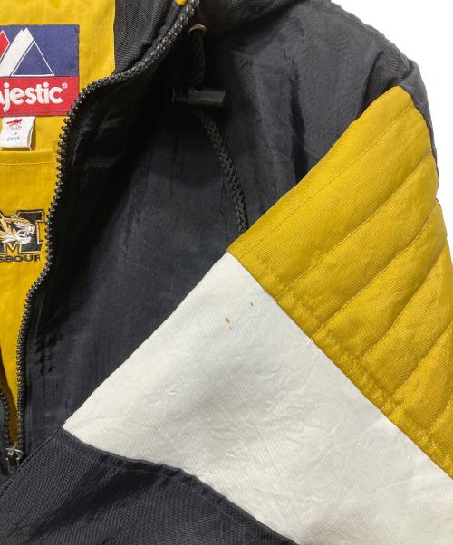 Majestic（マジェスティック）Majestic (マジェスティック) 中綿アノラックパーカー ブラック×イエロー サイズ:Ｍの古着・服飾アイテム