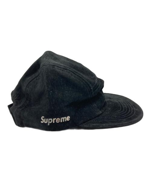 SUPREME（シュプリーム）Supreme (シュプリーム) Metal Letters Suede Camp Cap/キャップ ブラックの古着・服飾アイテム