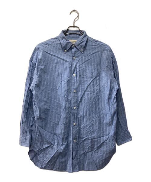 BEAMS BOY（ビームスボーイ）BEAMS BOY (ビームスボーイ) ドビートストライプビッグボタンシャツ ブルー サイズ:表記なしの古着・服飾アイテム