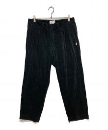 WTAPS（ダブルタップス）の古着「TUCK 02 CORDUROY TROUSERS/コーデュロイパンツ」｜ブラック