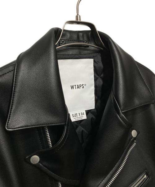 WTAPS（ダブルタップス）WTAPS (ダブルタップス) VANCE JACKET SYNTHETIC/シンセティックレザー ダブル ライダースジャケット ブラック サイズ:04の古着・服飾アイテム