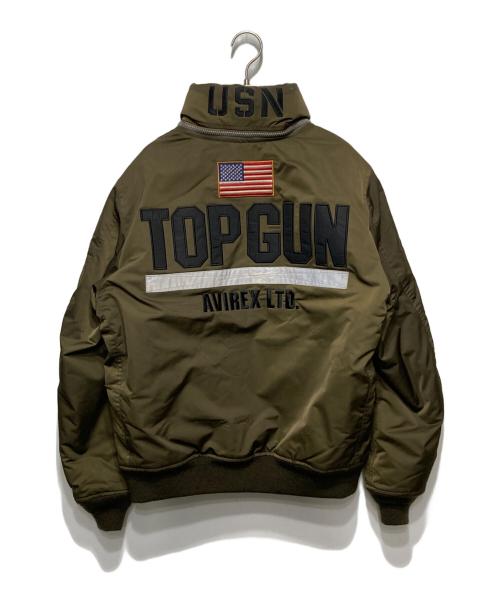 AVIREX（アヴィレックス）AVIREX (アヴィレックス) CUSTOM CWU TOP GUN JACKET/カスタム CWU トップガン ジャケット ブラウン サイズ:Lの古着・服飾アイテム