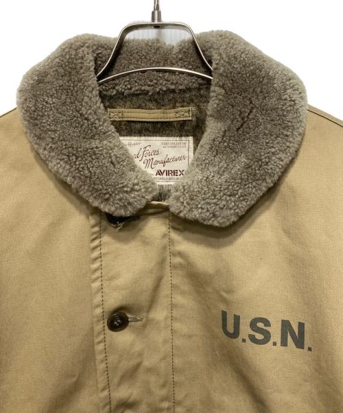 AVIREX（アヴィレックス）AVIREX (アヴィレックス) N-1デッキジャケット ベージュ サイズ:Lの古着・服飾アイテム