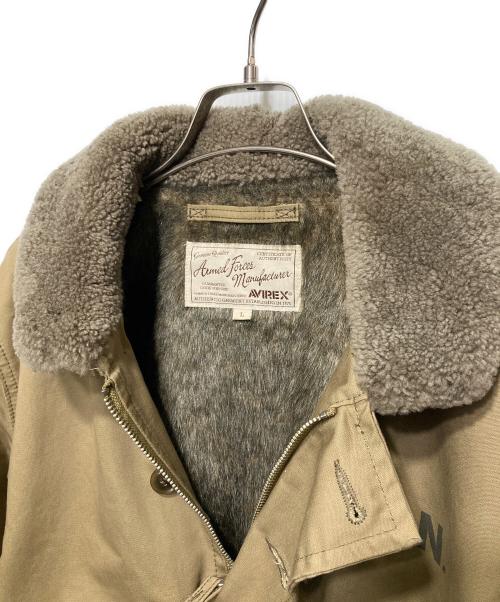 AVIREX（アヴィレックス）AVIREX (アヴィレックス) N-1デッキジャケット ベージュ サイズ:Lの古着・服飾アイテム