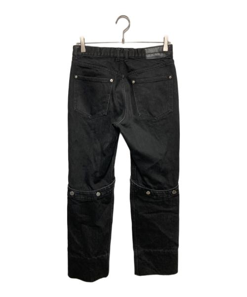 JOHN LAWRENCE SULLIVAN（ジョン ローレンス サリバン）JOHN LAWRENCE SULLIVAN (ジョン ローレンス サリバン) KNEE BUTTON JEANS /デニムパンツ ブラック サイズ:46の古着・服飾アイテム