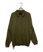 ROBERTO COLLINAロベルトコリーナ）の古着「ニットポロシャツ」｜オリーブ