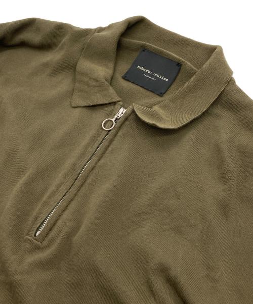 ROBERTO COLLINA（ロベルトコリーナ）ROBERTO COLLINA (ロベルトコリーナ) ニットポロシャツ オリーブ サイズ:Lの古着・服飾アイテム