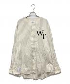 WTAPSダブルタップス）の古着「フランネルロングシャツ」｜ベージュ