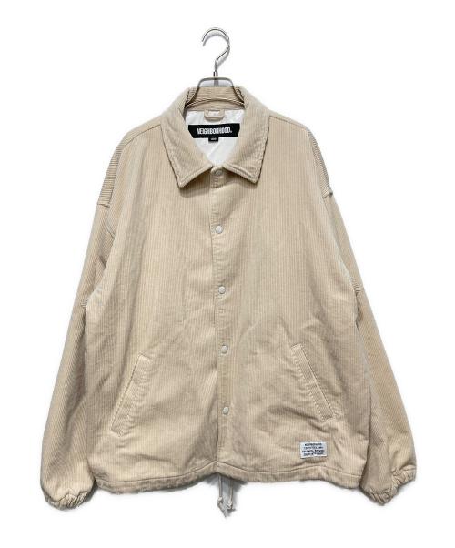 NEIGHBORHOOD（ネイバーフッド）NEIGHBORHOOD (ネイバーフッド) WINDBREAKER JK コーデュロイ コーチ ジャケット ベージュ サイズ:Lの古着・服飾アイテム
