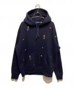 POLO RALPH LAURENポロ・ラルフローレン）の古着「ポロベア刺繍入りパーカー」｜ネイビー