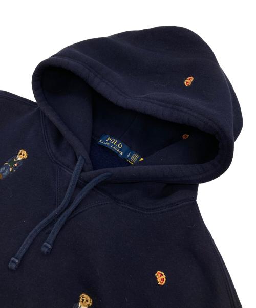 POLO RALPH LAUREN（ポロ・ラルフローレン）POLO RALPH LAUREN (ポロ・ラルフローレン) ポロベア刺繍入りパーカー ネイビー サイズ:Lの古着・服飾アイテム