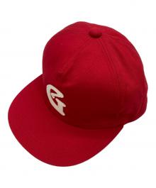 GOODENOUGH（グッドイナフ）の古着「Gロゴベースボールキャップ」｜レッド