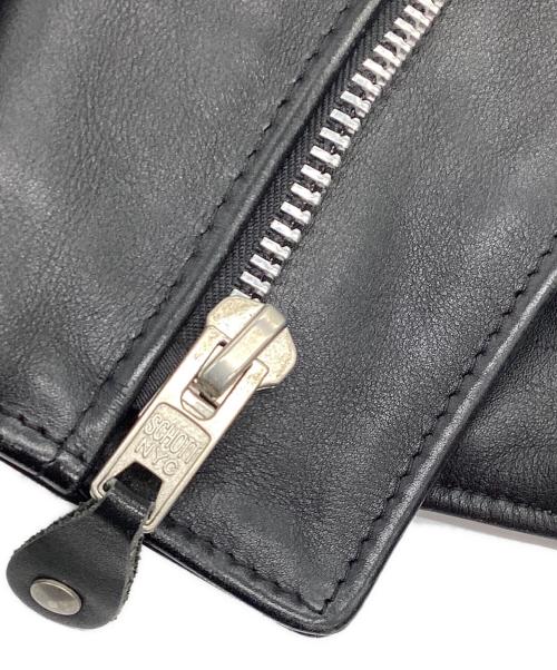 Schott（ショット）Schott (ショット) ダブルレザージャケット/ONE STAR JACKET ブラック サイズ:32の古着・服飾アイテム