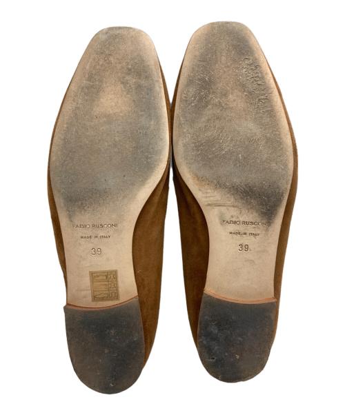 FABIO RUSCONI（ファビオルスコーニ）FABIO RUSCONI (ファビオルスコーニ) スウェードビットパンプス ブラウン サイズ:39の古着・服飾アイテム