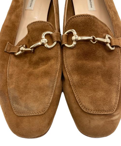 FABIO RUSCONI（ファビオルスコーニ）FABIO RUSCONI (ファビオルスコーニ) スウェードビットパンプス ブラウン サイズ:39の古着・服飾アイテム