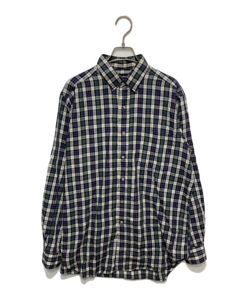 Burberry's（バーバリー）Burberry's (バーバリーズ) チェックシャツ ネイビー サイズ:Mの古着・服飾アイテム
