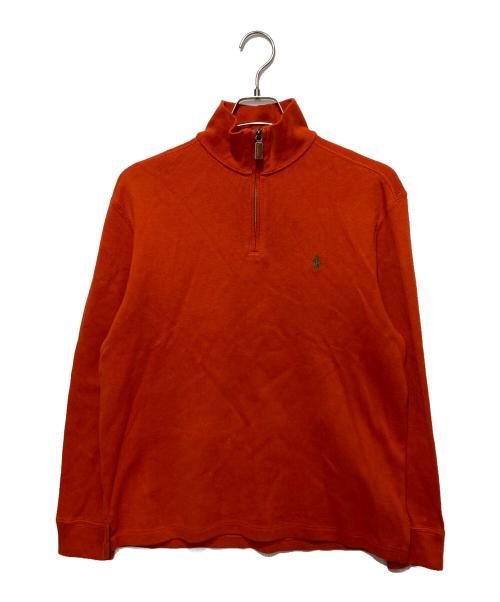 POLO RALPH LAUREN（ポロ・ラルフローレン）POLO RALPH LAUREN (ポロ・ラルフローレン) ポニー刺繍ハーフジップスウェット オレンジ サイズ:Lの古着・服飾アイテム