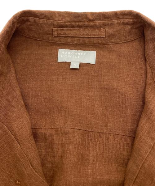 MARGARET HOWELL（マーガレットハウエル）MARGARET HOWELL (マーガレットハウエル) リネンシャツ ブラウン サイズ:Sの古着・服飾アイテム