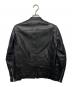 LIDnM (リドム) ラムレザーシングルライダースジャケット ブラック サイズ:Ｍ：5000円
