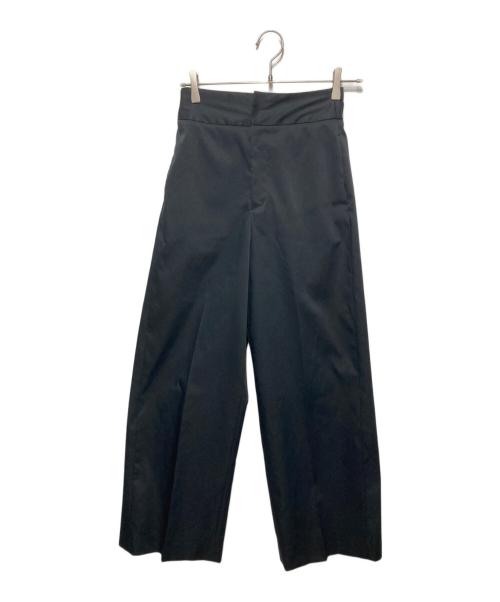 SALON adam et rope'（サロンアダムエロペ）SALON adam et rope' (サロンアダムエロペ) コットンライクスタイルアップワイドパンツ ブラック サイズ:Mの古着・服飾アイテム