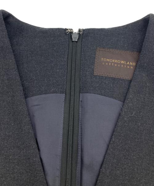TOMORROW LAND collection（トゥモローランドコレクション）TOMORROW LAND collection (トゥモローランドコレクション) スーパーアムンゼン フレアジャンパースカート グレー サイズ:34の古着・服飾アイテム