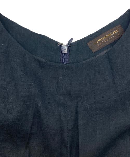 TOMORROW LAND collection（トゥモローランドコレクション）TOMORROW LAND collection (トゥモローランドコレクション) シルキーストレッチ アシンメトリーオールインワン ネイビー サイズ:36の古着・服飾アイテム