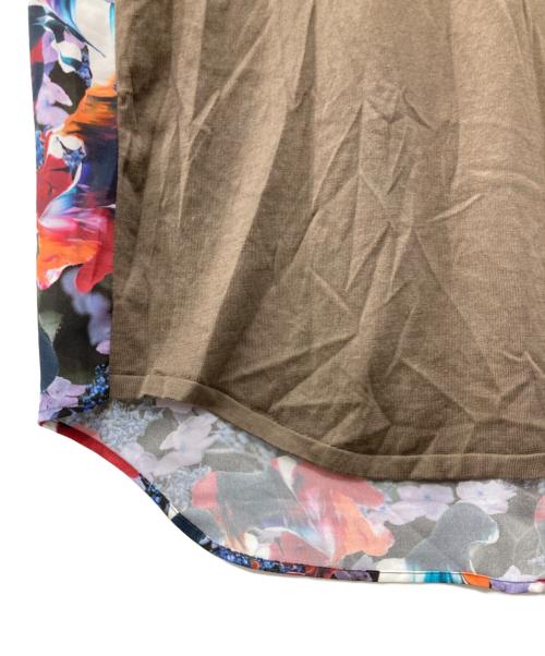 PS Paul Smith（ＰＳポールスミス）PS Paul Smith (ＰＳポールスミス) 切替ニットワンピース ブラウン サイズ:Mの古着・服飾アイテム