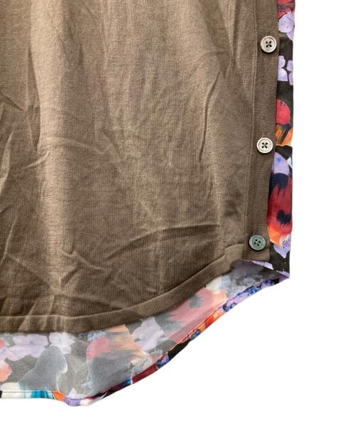 PS Paul Smith（ＰＳポールスミス）PS Paul Smith (ＰＳポールスミス) 切替ニットワンピース ブラウン サイズ:Mの古着・服飾アイテム