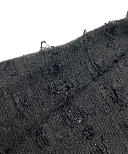 RUIRUE BOUTIQUE（ルイルエブティック）RUIRUE BOUTIQUE (ルイルエブティック) ツイードケープジャケット＆パンツセットアップスーツ ブラック サイズ:Ｌの古着・服飾アイテム