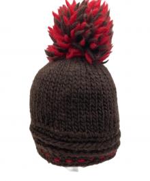 Vivienne Westwood（ヴィヴィアンウエストウッド）の古着「ボンボン付きニット帽」｜ブラウン