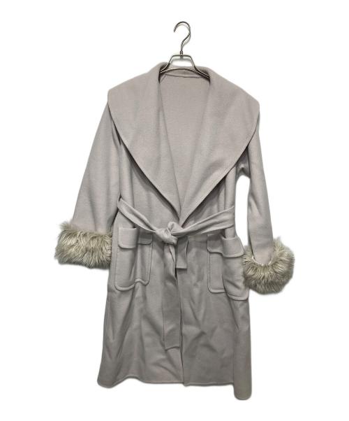 GRACE CONTINENTAL（（グレースコンチネンタル）GRACE CONTINENTAL (（グレースコンチネンタル) ショールカラーリバーコート アイボリー サイズ:34の古着・服飾アイテム