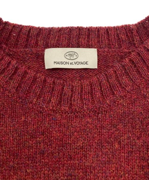MAISON et VOYAGE（メゾンエボヤージュ）MAISON ET VOYAGE (メゾンエボヤージュ) ウールニット レッド サイズ:Ｌの古着・服飾アイテム