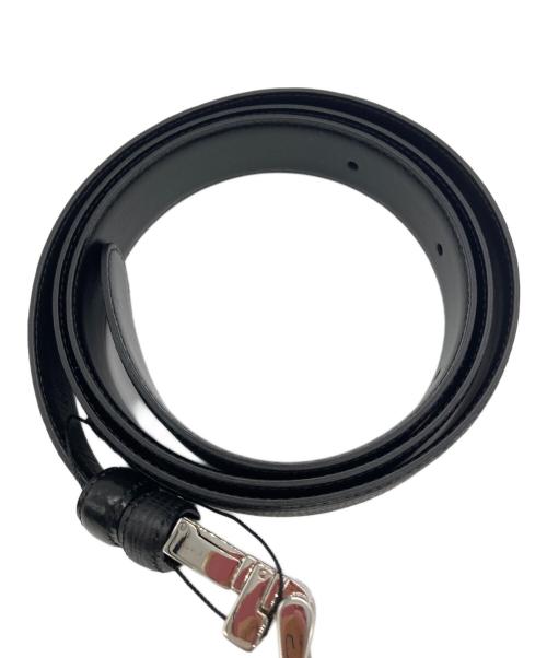 dunhill（ダンヒル）dunhill (ダンヒル) レザーベルト ブラックの古着・服飾アイテム