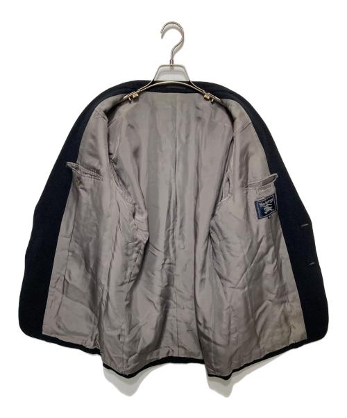 Burberry's（バーバリー）Burberry's (バーバリーズ) ヘリンボーンツイルウールテーラードジャケット ネイビー サイズ:MAの古着・服飾アイテム