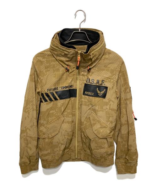 AVIREX（アヴィレックス）AVIREX (アヴィレックス) CWUフューチャーコマンド/フード付き ジャケット ベージュ サイズ:Lの古着・服飾アイテム