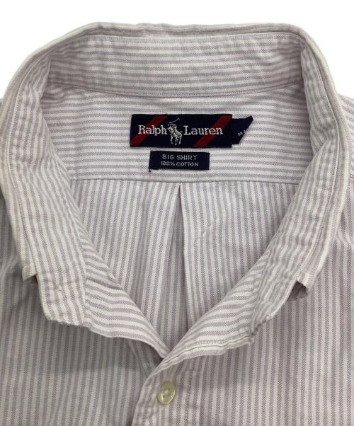 RALPH LAUREN（ラルフローレン）RALPH LAUREN (ラルフローレン) 半袖BDストライプシャツ ピンク サイズ:XXLの古着・服飾アイテム