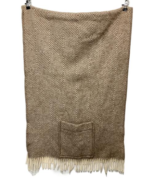 LAPUAN KANKURIT（ラプアンカンクリ）LAPUAN KANKURIT (ラプアンカンクリ) ポケット付きウールストール ベージュの古着・服飾アイテム