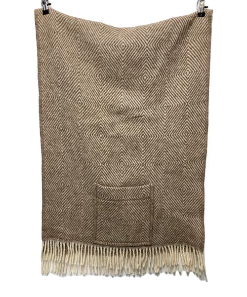 LAPUAN KANKURIT（ラプアンカンクリ）LAPUAN KANKURIT (ラプアンカンクリ) ポケット付きウールストール ベージュの古着・服飾アイテム