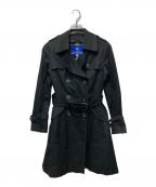 BURBERRY BLUE LABELバーバリー ブルー レーベル）の古着「ノヴァチェックライナー付きトレンチコート」｜ブラック