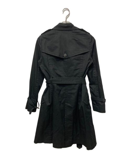 BURBERRY BLUE LABEL（バーバリー ブルー レーベル）BURBERRY BLUE LABEL (バーバリー ブルー レーベル) ノヴァチェックライナー付きトレンチコート ブラック サイズ:40の古着・服飾アイテム