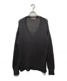 CHAOS（カオス）の古着「シルクコンリリーVネックプルオーバー ニット」｜グレー