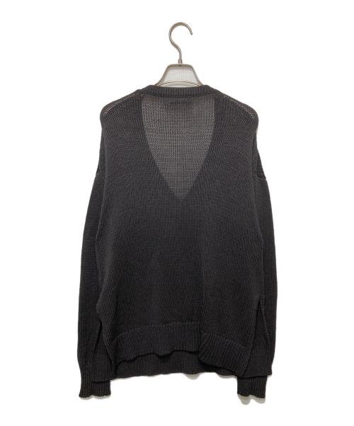 CHAOS（カオス）CHAOS (カオス) シルクコンリリーVネックプルオーバー ニット グレー サイズ:Fの古着・服飾アイテム