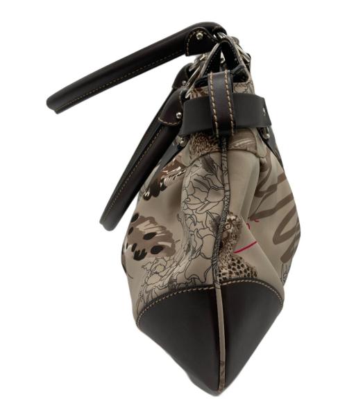 Salvatore Ferragamo（サルヴァトーレ フェラガモ）Salvatore Ferragamo (サルヴァトーレ フェラガモ) サバンナ アニマル ハンドバッグ/トートバッグ ベージュの古着・服飾アイテム